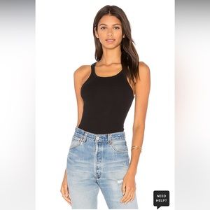 RE/DONE x Hanes Ribbed Tank in Black